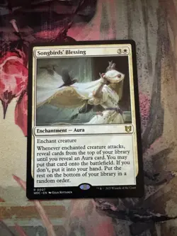 Songbirds' Blessing 7 Rare Commander: Wilds of Eldraine Magic: The Gathering NM - Image 1