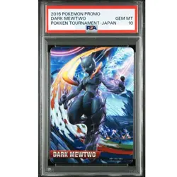 PSA10 Dark Mewtwo Pokemon Pokken Nintendo Promo Amiibo Card Japanese 2016 - Image 1