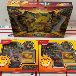 Pokemon TCG Pokemon Day 2026 & Pikachu V Shining Fates Collection Box BUNDLE New - Image 1