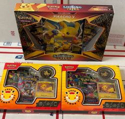 Pokemon TCG Pokemon Day 2026 & Pikachu V Shining Fates Collection Box BUNDLE New - Image 5