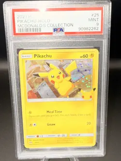 2021 POKEMON MCDONALD'S COLLECTION #25 PIKACHU-HOLO PSA 9 - Image 1