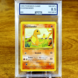 Pokemon Base Set Unlimited Charmander 46/102 AGS NM-MT+ 8.5 Common 1999 - Image 1