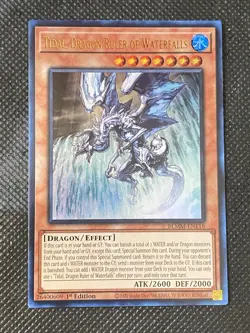 YuGiOh! - Tidal, Dragon Ruler of Waterfalls BLMM-EN118 Ultra Rare 1st Edition NM - Image 1