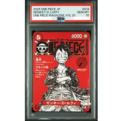 PSA10 Monkey D Luffy One Piece Magazine Vol. 20 Promo #ST21-014 SR Japanese 2025 - Image 1