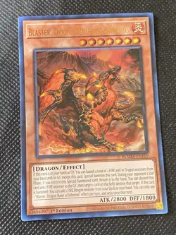 YuGiOh! - Blaster, Dragon Ruler of Infernos BLMM-EN119 Ultra Rare 1st Edition NM - Image 1
