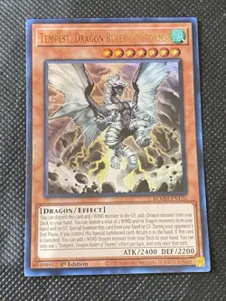 YuGiOh! - Tempest, Dragon Ruler of Storms BLMM-EN120 Ultra Rare 1st Edition NM - Image 1