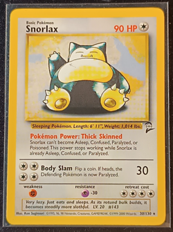 Pokemon Snorlax #30/130 Base Set 2 Rare - ENG - Vintage Cards - Image 1