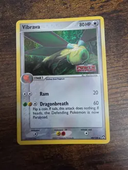 Vibrava 40/108 EX Power Keepers Reverse Holo Pokemon Card NM - Image 1