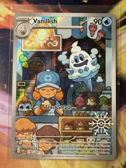 Vanillish 190/182 Holiday Calendar Snowflake Illustration Rare Pokemon Card - Image 1