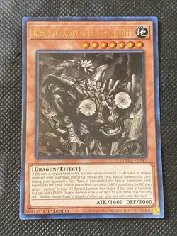 YuGiOh! - Redox, Dragon Ruler of Boulders BLMM-EN117 Ultra Rare 1st Edition NM - Image 1