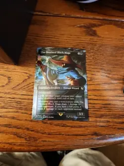 The Destined Black Mage MTG (Borderless) Final Fantasy 0447 Foil Scene Card - Image 1