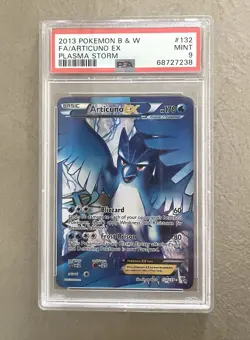 Articuno EX Full Art 132/135 PSA 9 MINT Black & White Plasma Storm Pokemon Card - Image 1