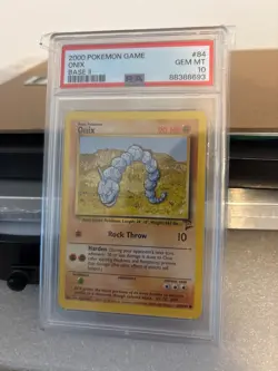 Pokemon TCG Onix Base Set 2 Unlimited Common Card 84/130 PSA 10 - Image 1