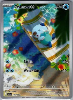 Oshawott 105/086 SV: White Flare - Pokemon Card - NM - Image 1