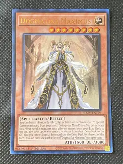 YuGiOh! - Dogmatika Maximus BLMM-EN129 Ultra Rare 1st Edition Near Mint - Image 1