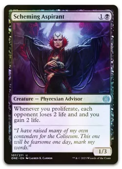 Scheming Aspirant #107 (Foil) (NM) Phyrexia All Will Be One ONE Magic MTG - Image 1