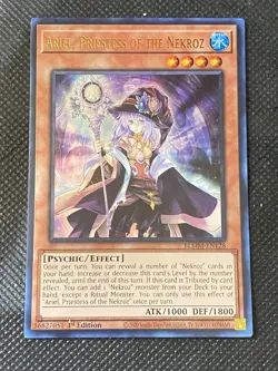 YuGiOh! - Ariel, The Priestess Of The Nekroz BLMM - EN128 Ultra Rare 1st Ed NM - Image 1