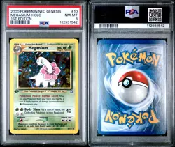 200 POKEMON NEO GENESIS MEGANIUM HOLO 1ST EDITION #10 PSA 8 - Image 3