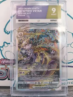 MEWTWO VSTAR GG44 CROWN ZENITH SWORD & SHIELD POKEMON GRAD ACE - ENG - Image 1