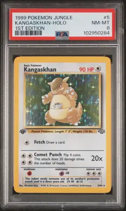 1999 POKEMON JUNGLE #5 KANGASKHAN-HOLO 1ST EDITION PSA 8 - Image 1