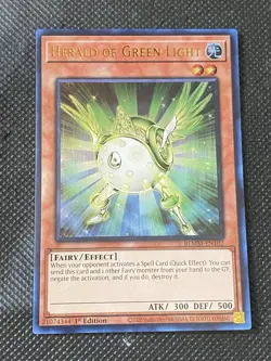 YuGiOh! - Herald of Green Light BLMM-EN102 Ultra Rare 1st Edition Near Mint - Image 1
