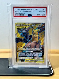 2019 Pokemon Sun & Moon Team Up Pikachu Zekrom GX Team Up PSA 10 162/161 - Image 1