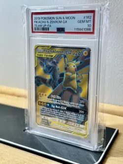 2019 Pokemon Sun & Moon Team Up Pikachu Zekrom GX Team Up PSA 10 162/161 - Image 3