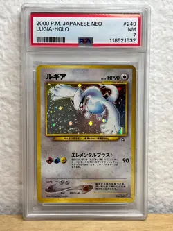 PSA 7 Neo Lugia Holo 249 Pokemon Japanese - Image 1