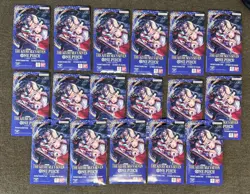 One Piece OP14 The Azure Sea’s Seven Sleeved Booster Pack Lot of 17 New / Sealed - Image 1