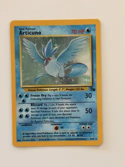 Pokemon TCG Articuno Holo Rare Card 2/62 Base Set Fossil 1999 HP - Image 1