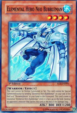 1x (HP) Elemental Hero Neo Bubbleman - SOI-EN004 - Common - 1st Edition YuGiOh - Image 1