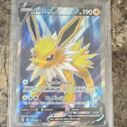 Pokemon Jolteon V Ultra Rare Full Art Holo 177/203 SWSH07 Evolving Skies 2021 - Image 1