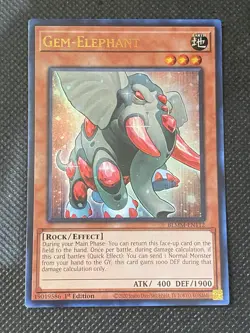 YuGiOh! - Gem-Elephant BLMM-EN112 Ultra Rare 1st Edition Near Mint - Image 1