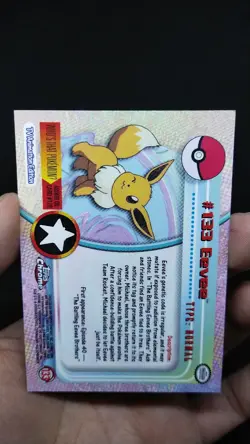 Pokemon Card - EEVEE #133 (T.V. - TOPPS CHROME) YEAR 2000 - Image 3
