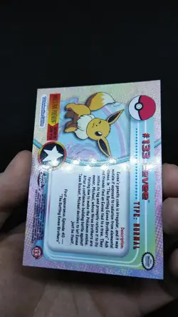 Pokemon Card - EEVEE #133 (T.V. - TOPPS CHROME) YEAR 2000 - Image 5