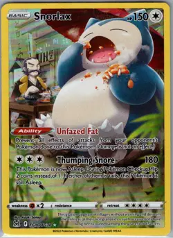 Snorlax TG10/TG30 SWSH11: Lost Origin Trainer Gallery - Pokemon Card - NM - Image 1