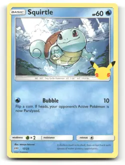 Squirtle 17/25 - McDonald's 25th Anniversary Promos - Pokemon Card NM/M - Image 1