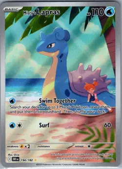 Misty's Lapras 194/182 SV10: Destined Rivals - Pokemon Card - NM - Image 1