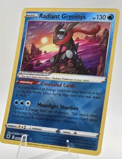 Pokemon TCG Radiant Greninja 046/189 Astral Radiance Holo NM - Image 1