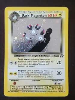 Pokemon Dark Magneton Team Rocket Unlimited 11/82 Holo Rare - Image 1