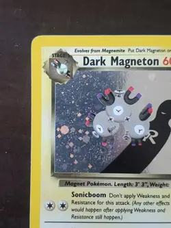 Pokemon Dark Magneton Team Rocket Unlimited 11/82 Holo Rare - Image 3