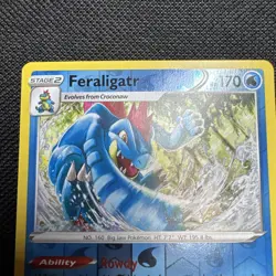 Feraligatr Reverse Holo Rare 057/264 Fusion Strike Pokemon 2021 - Image 2