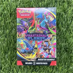 Pokemon TCG Mega Evolution—Phantasmal Flames Booster Bundle Box 6 Packs 2025 - Image 1