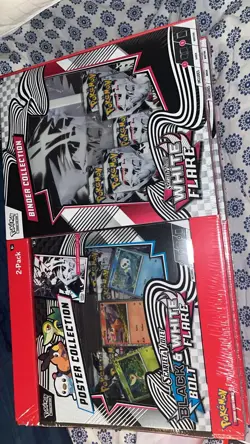 Pokemon TCG White Flare Binder + Poster Collection Sam's Club Bundles SET OF 2 - Image 1