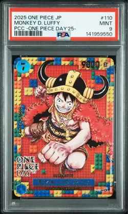One Piece Card Luffy P-110 PSA 9 One Piece Day 2025 Promo Japanese - Image 1