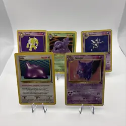 Pokemon TCG Fossil 5 Card Bundle Non Holo Rare Vintage WOTC 1999 Gengar - Image 1