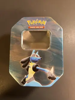 Empty Pokemon Diamond & Pearl Lucario Collector Card Metal Tin 2007 Rare EX - Image 1