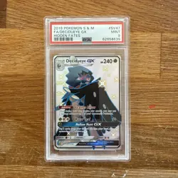 PSA 9 2019 Pokemon Sun & Moon FA/Decidueye Gx Hidden Fates # SV47 - Image 1