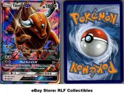 2017 Pokemon, Sun & Moon Base, #100/149 Tauros GX, Holo Ultra Rare - Image 1