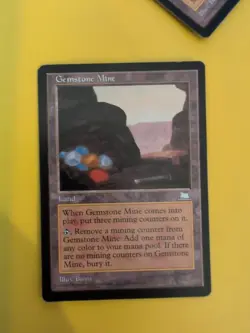 Gemstone Mine. Rare Land Old Vintage. Weatherlight Magic the Gathering Card. - Image 1